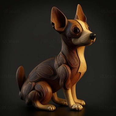 3D model Rat Terrier dog (STL)